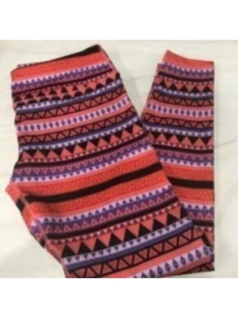 Scorpio Sol Women's Multicolor Spandex Aztec Print Straight Leg Leggings Size L